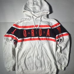 Pre Owned Fair Last 6 Photos Spots I have not tried to remove spots Air Jordan Fleece Hoodie Pullover Embroidered  White Infrared Black Men  Size Medi