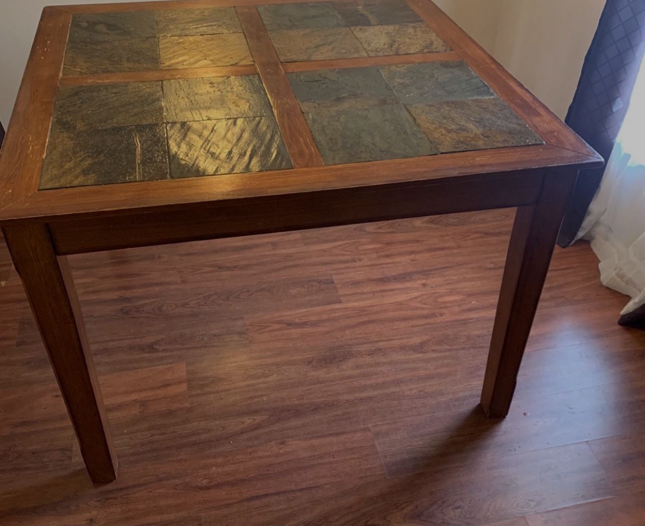 Kitchen Table 54 Inch Square Tile Top 