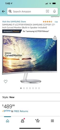 Samsung 27 Inch Curved Monitor