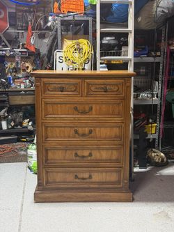Vintage Dixie Solid Wood 5-Drawer Dresser