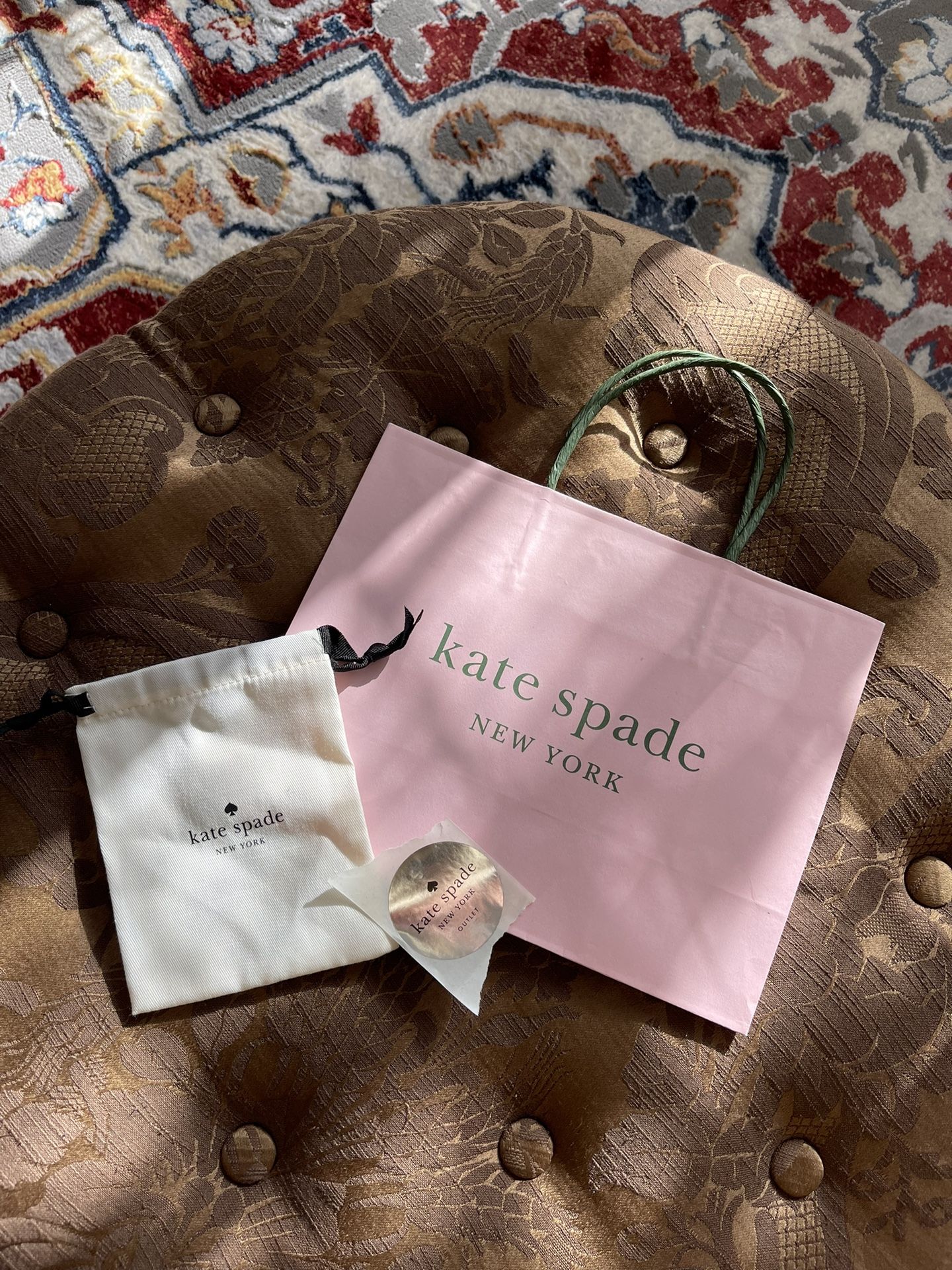 Kate spade shopping bag 10x8x5 inches dust bag 6x4.5 inches with KS sticker