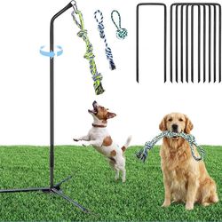 Tether Tug Outdoor Dog Toy, 25"-54" Adjustable Tug of War Rope for Small, Medium & Large Dogs, Self-Play and Interactive Fun in Yard, Park, or Lawn – 