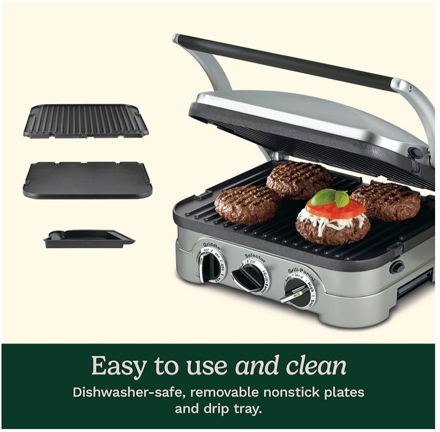 Cuisinart Panini Press, Stainless Steel Griddler, Sandwich Maker