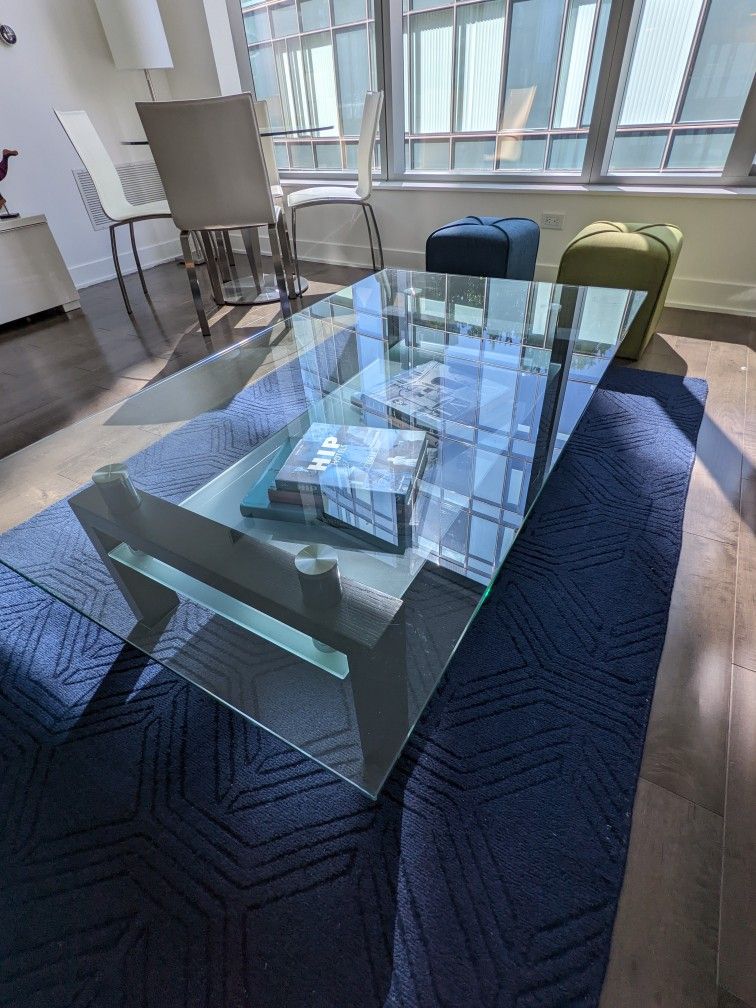 Glass Coffee Table W/Shelf