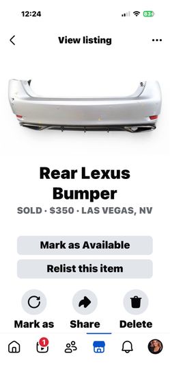 Lexus rear bumper