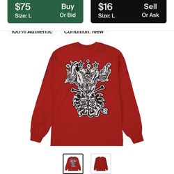 Supreme Clayton Patterson Long Sleeve Tshirt Size Large 