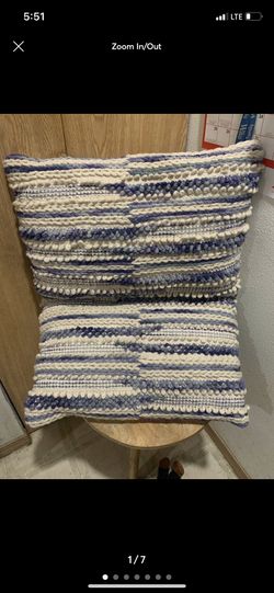 Amazing Handwoven Denim Jean Color Throw Pillows-