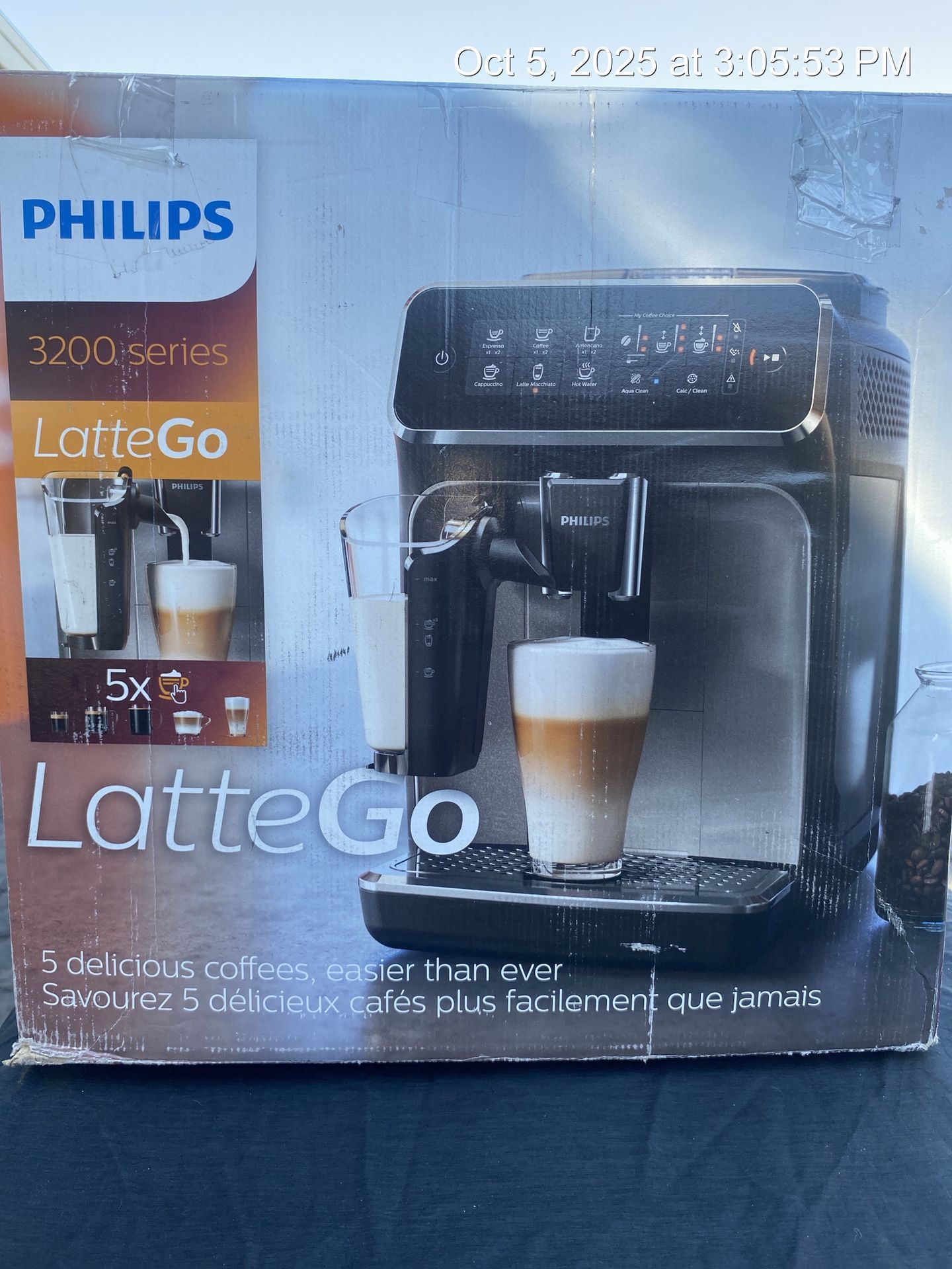 Philips Latte Go 3200 Espresso Machine Brand New