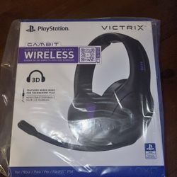 Brand New Victrix Gambit Black Wireless and Wired Gaming Headset with Mic
