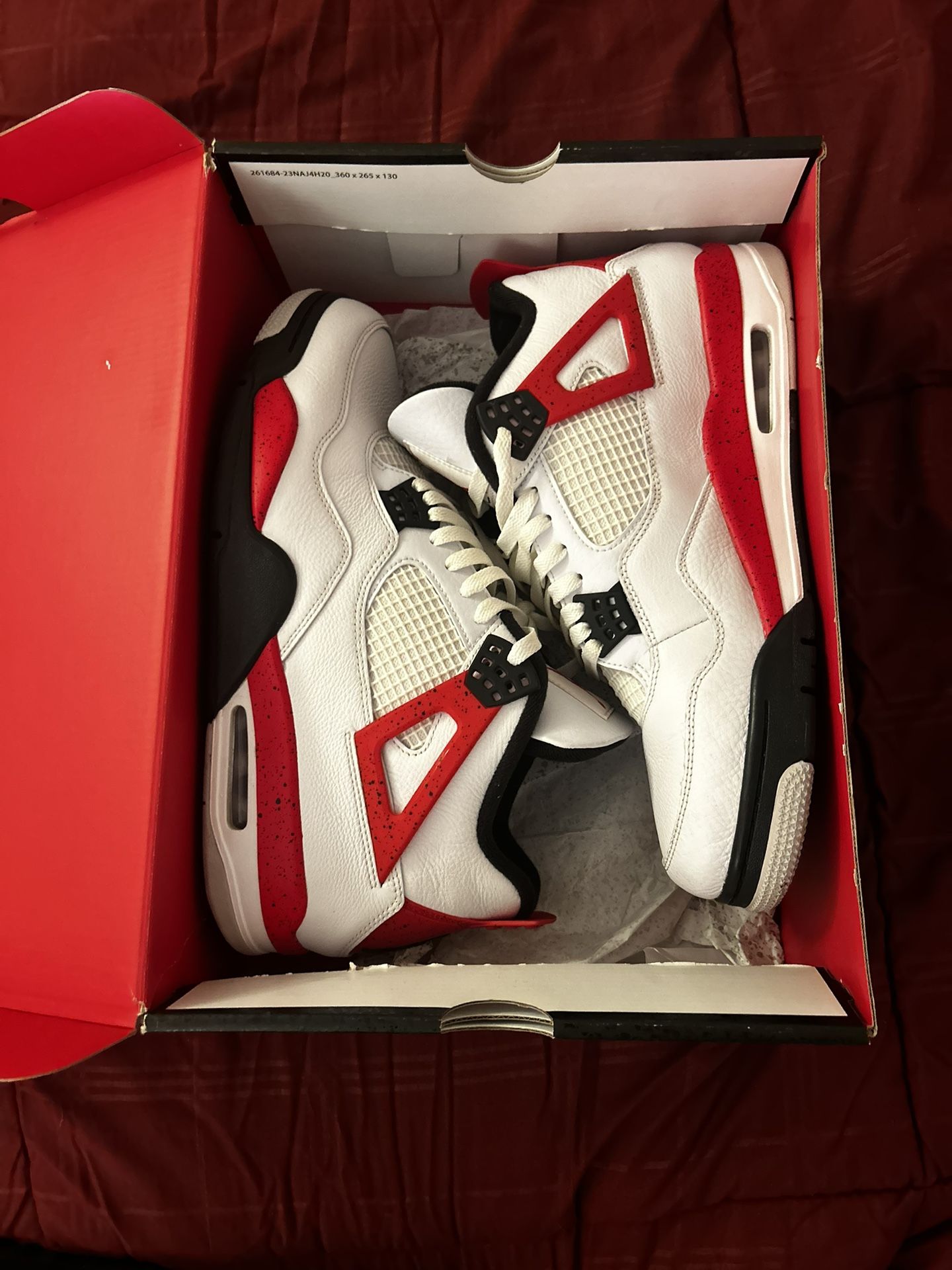 Air Jordan’s 4 Retro “Red Cement” Size 12/5