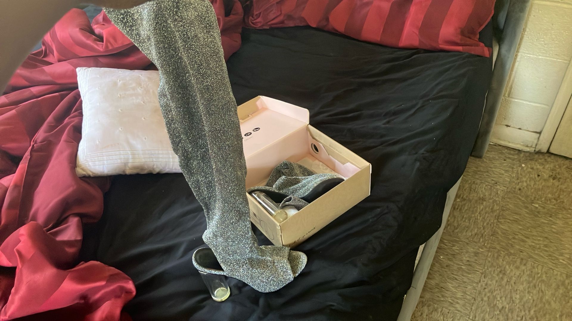 Knee high Sparkle Heels