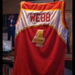 Spud Webb Autographed Jersey 