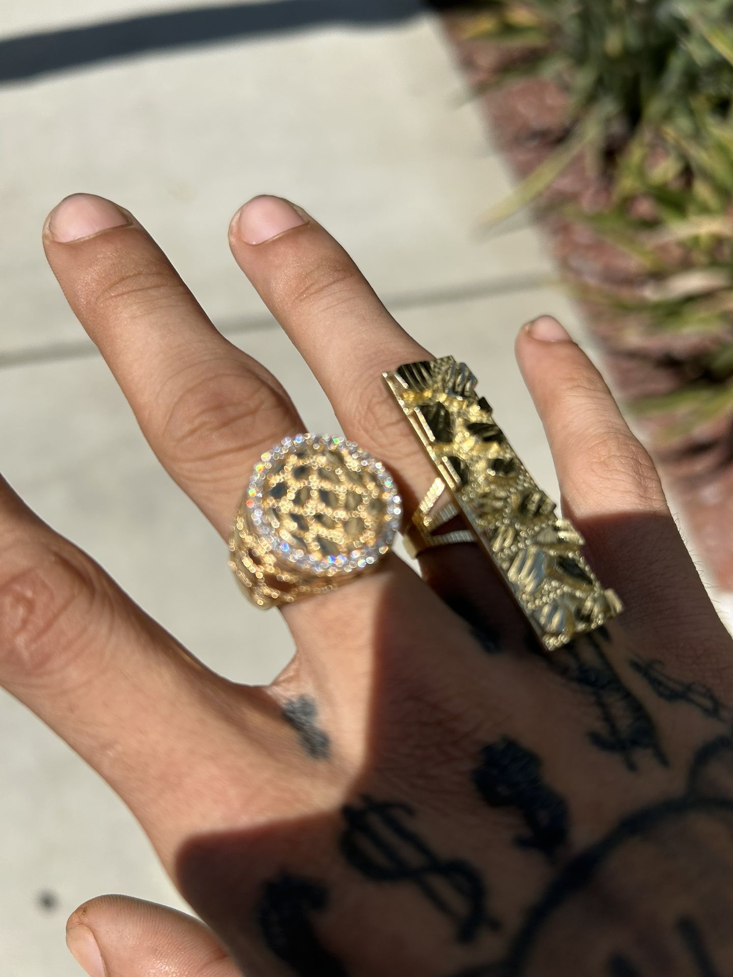 Big 10k Nugget Ring 