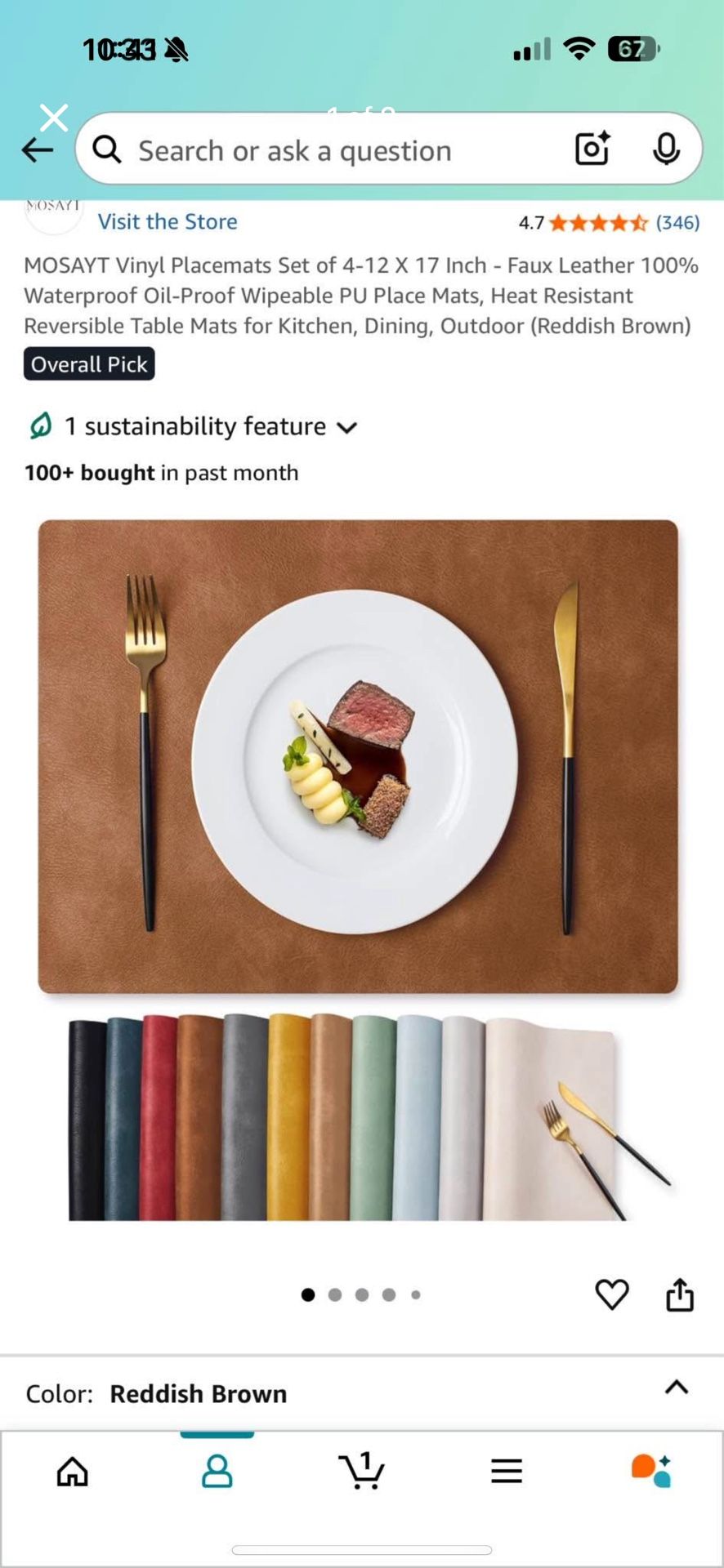 Faux Leather Place Mats