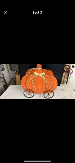 Wooden Pumpkin Wagon (for decoration ONLY