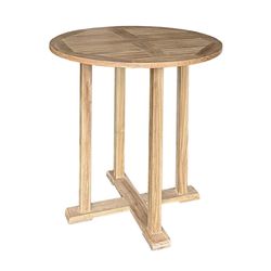 Brand New Round Teak Outdoor Table.