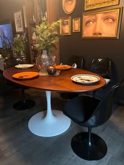 Mid Century wooden tulip dining table