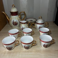 Tiger Yedi Inc Fine Porcelain Tea Set Victorian Japan Style With A Glossy Finish