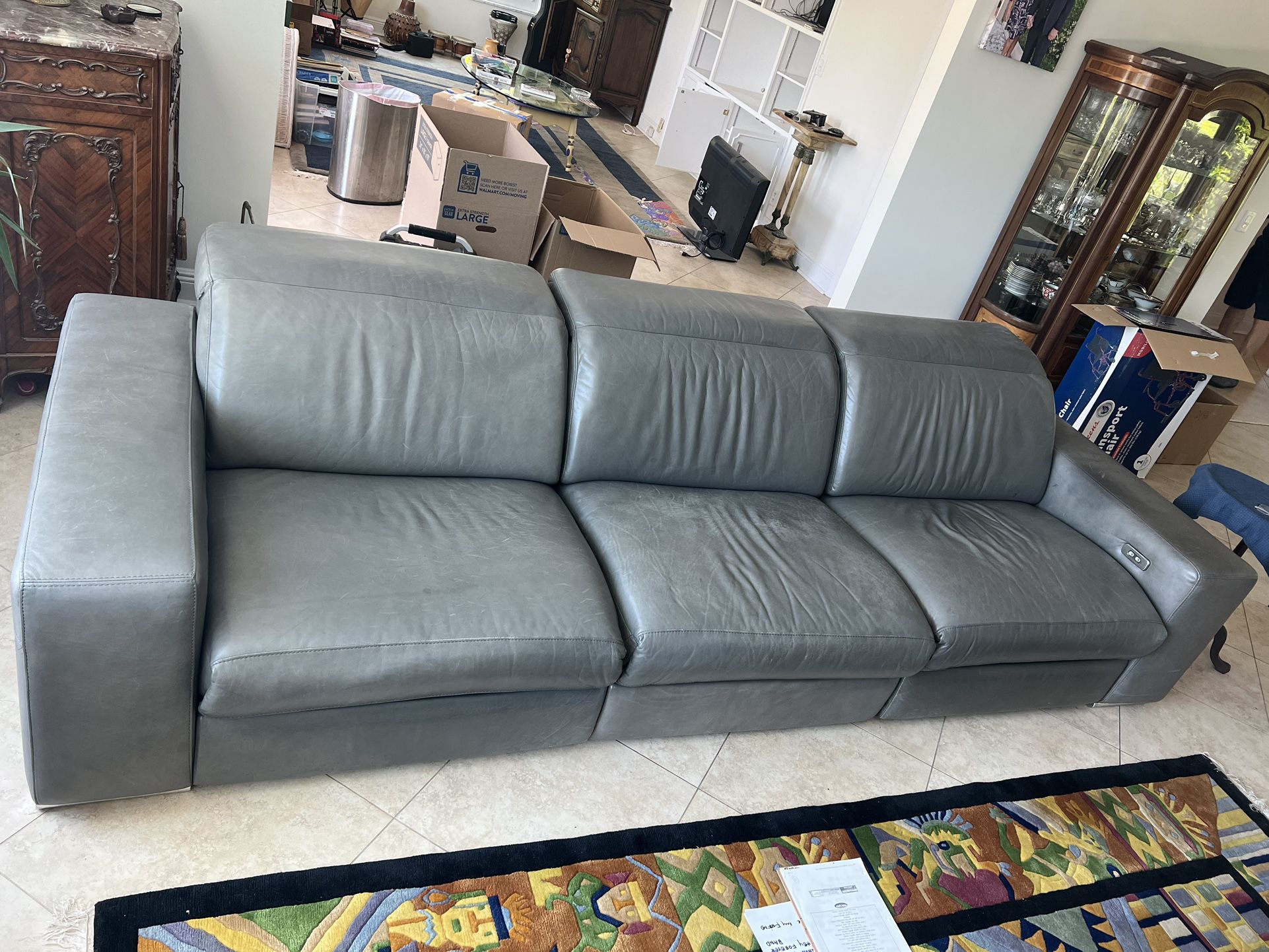 Leather Sofa Reclining 