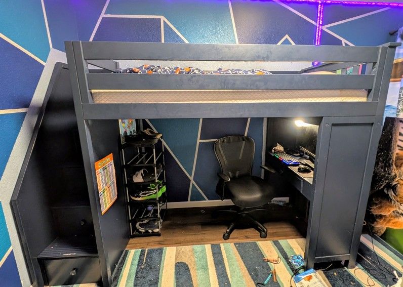 Twin Loft Bed With Desk