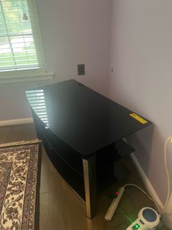 Black tinted glass TVSTAND