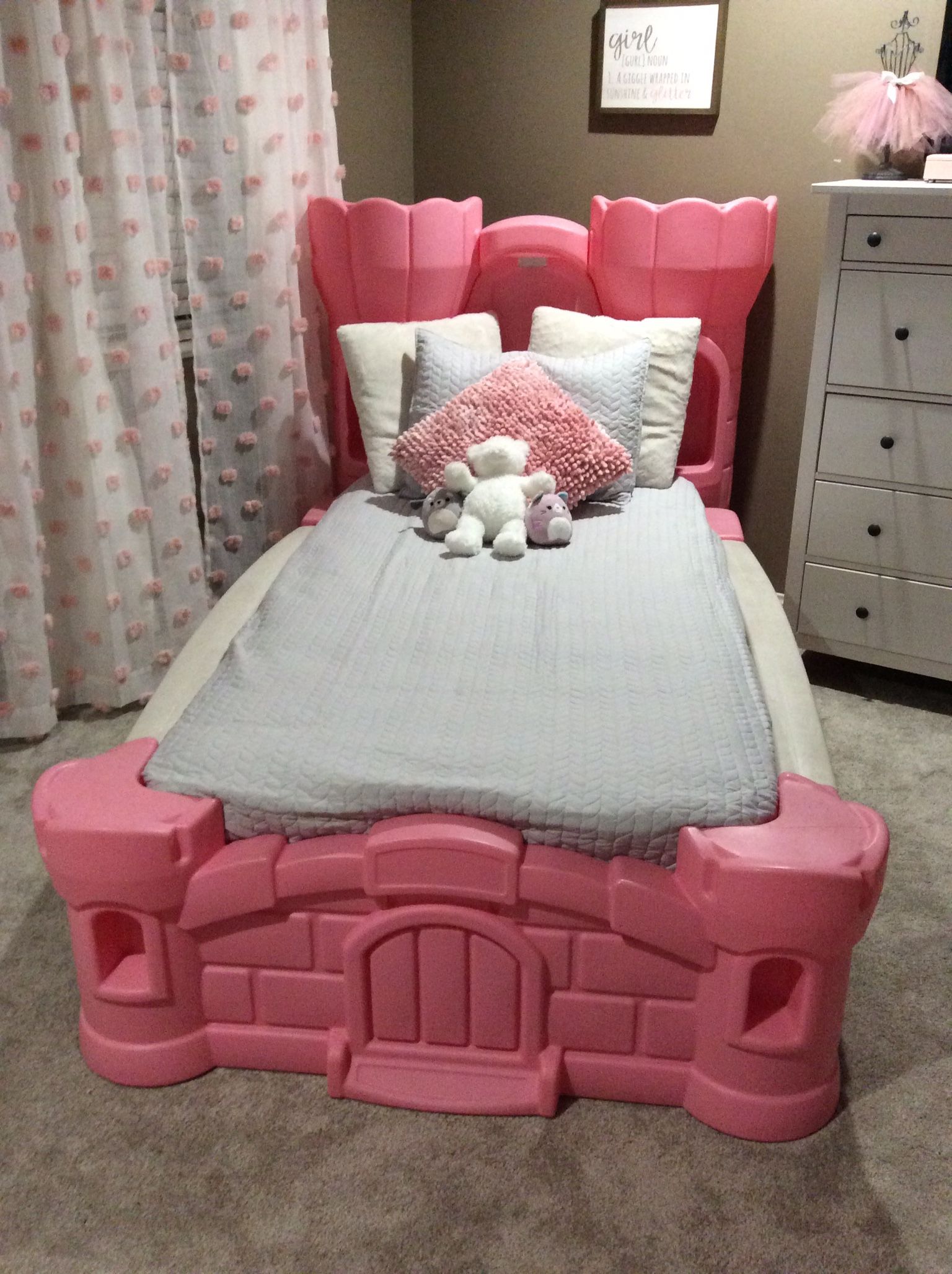 Pink Step2 Princess Castle Twin Bed