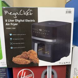 MegaChef 8L Digital Electric Air Fryer with Transparent Window
