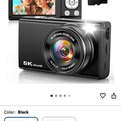 new 5K 96MP Digital Camera for Photography with 6X Optical Zoom