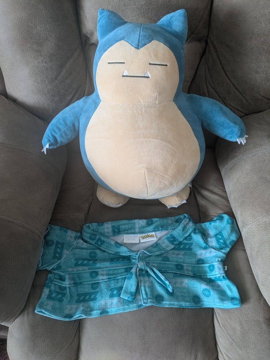 Build A Bear Snorlax Pokemon without tags needs battery for nonworking soundchip