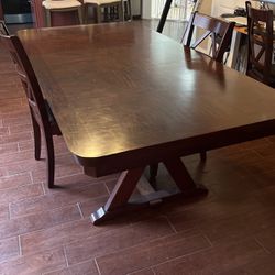 Heavy Wooden Table 4 Chairs Available
