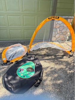 PUGG Portable Pop Up Soccer Goal 6 Foot Knitted Net Training Equipment
