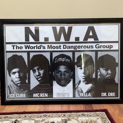Framed NWA Wall Art Home Decor Modern