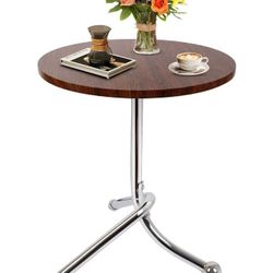 Small Round Side Table 15.75″x19.69″ - Modern End Tables for Small Spaces & Living Room