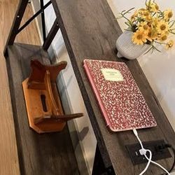 Wall Table With Outlets And USB Plug Ins 