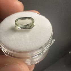 Faceted Green Kunzite 1.55 Carat