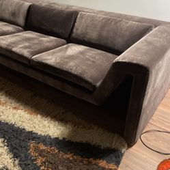 Couch Crate And Barrel Camel Couch