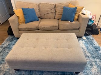 Bassett couch and ottoman