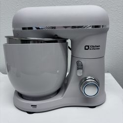 Kitchen in the Box Stand Mixer, 3.5QT Two Bowls Small Kitchen Electric Mixer, 10-Speed Portable Lightweight with Matte Finish, Egg Whisk, Dough Hook, 