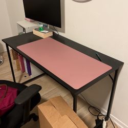 Pink Desk Mat 36” X 18”