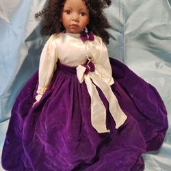 Vintage porcelain doll, victorian collection,