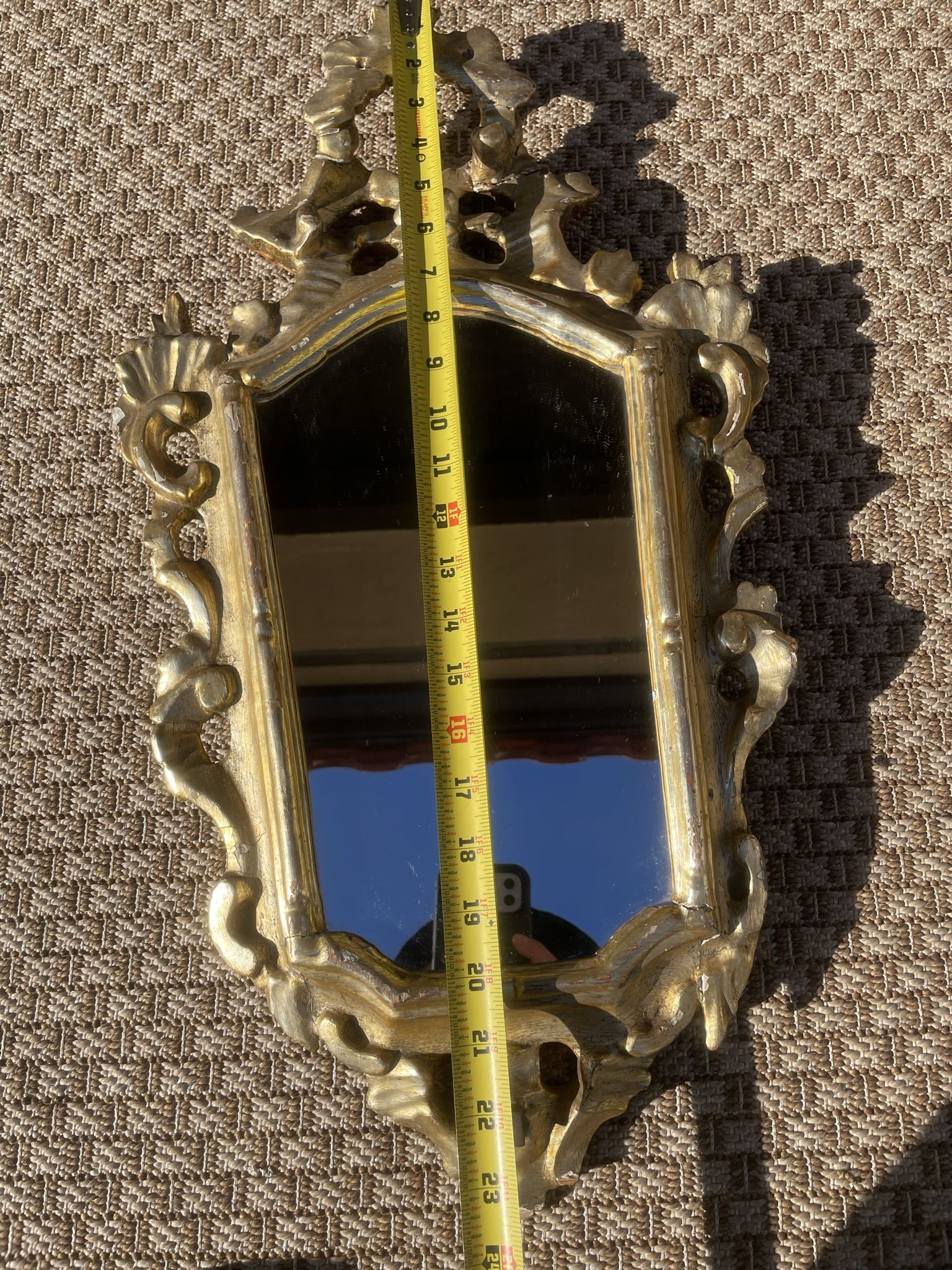 Antique Small Gold Mirror 92014