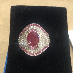 Bella Luci Simulated Ruby Ring