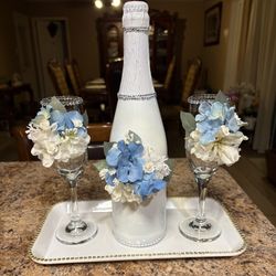 Handmade Set De Copas De Boda / Wedding Glass Toasting Set