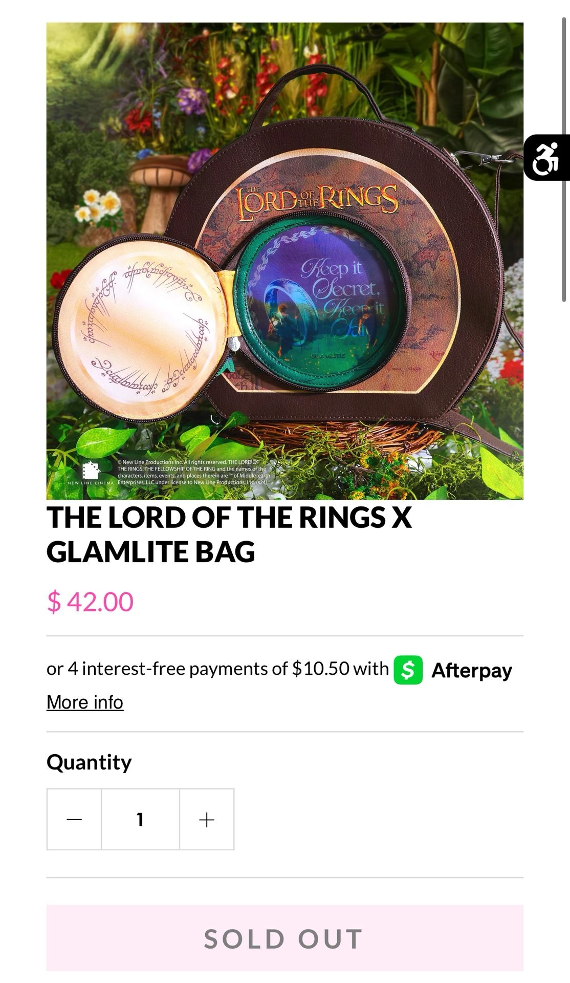 Glamlite X Lord Of The Rings Hobbit Hole Purse NEW NEVER USED