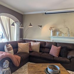 Sectional Brown 