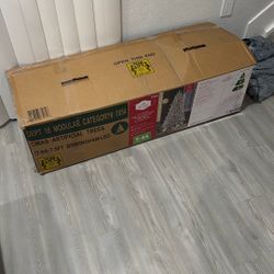 7.5 Ft Pre Lit Flocked Birmingham Fir Tree