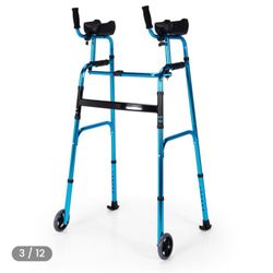 Adjustable Aluminum Walker with Foldable Design