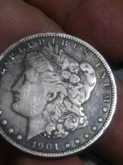 1901o scarce silver Morgan dollar