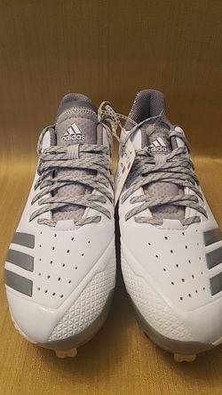 NEW Adidas Women's Icon Bounce Softball Cleats White/Silver in Size 7 or 9.5