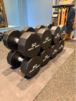 Iron Grip Dumbbells 45 - 60 Lbs (Contour Handles)
